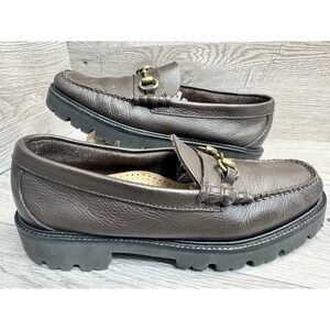 G.H. BASS MENS LINCOLN BIT LUG WEEJUNS LOAFER - SIZE 8 D Shoes